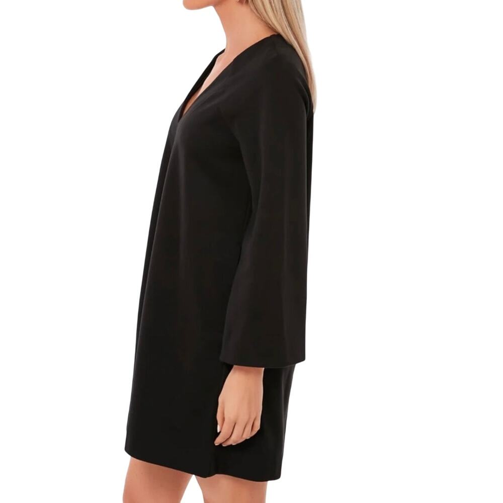Tuckernuck Pomander Place Audrey Mini Shift Dress Black Bell Sleeve Size XS - Picture 2 of 11